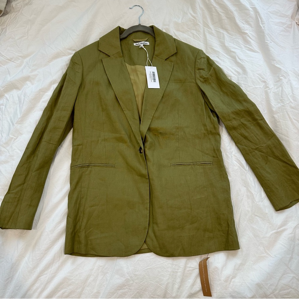 NWT Reformation 100% Linen Blazer
